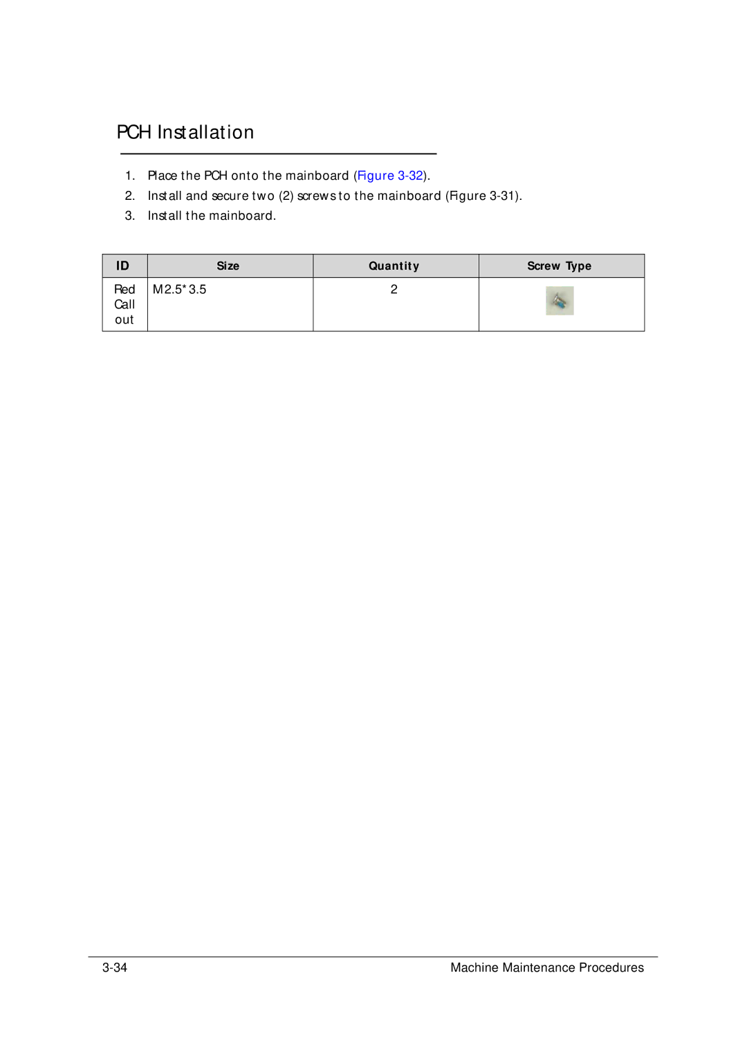 Acer 5349 manual PCH Installation 