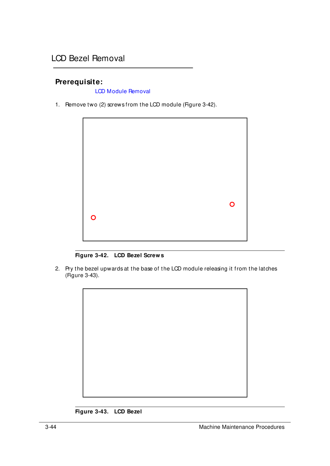 Acer 5349 manual LCD Bezel Removal, LCD Bezel Screws 