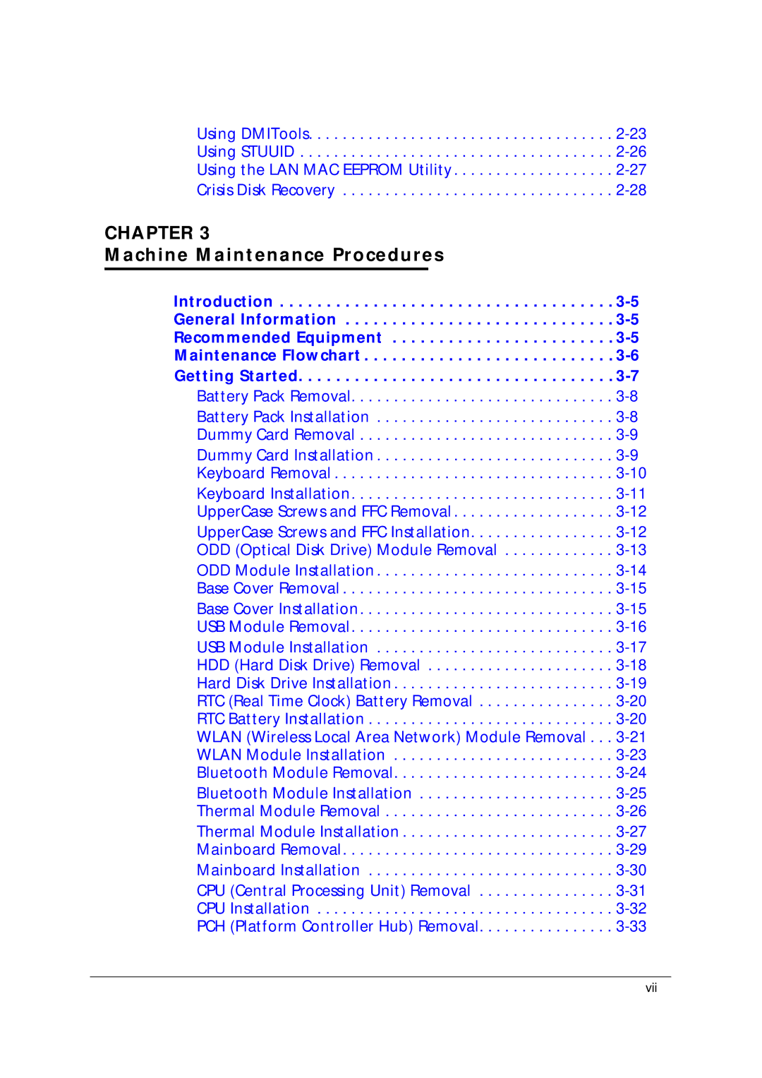 Acer 5349 manual Machine Maintenance Procedures 