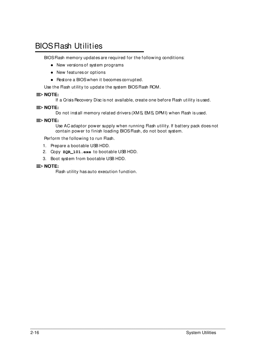 Acer 5349 manual Bios Flash Utilities 