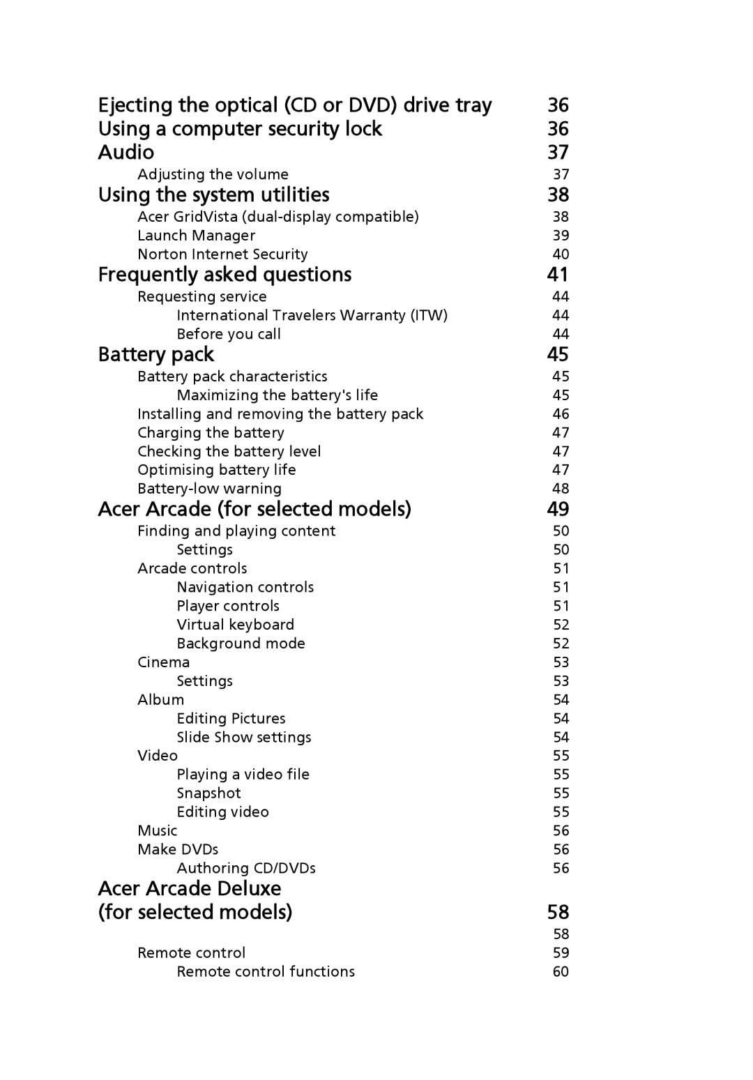 Acer 5410 Series, 5010 Series manual Using the system utilities 