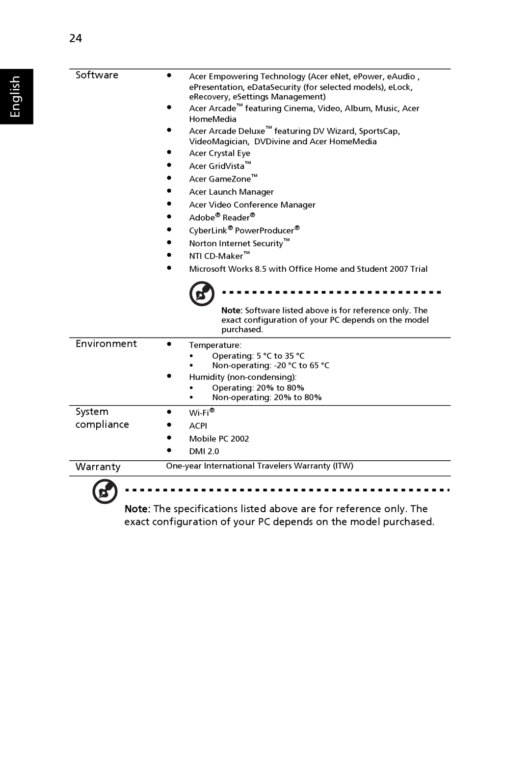 Acer 5520G, 5220 manual Compliance 