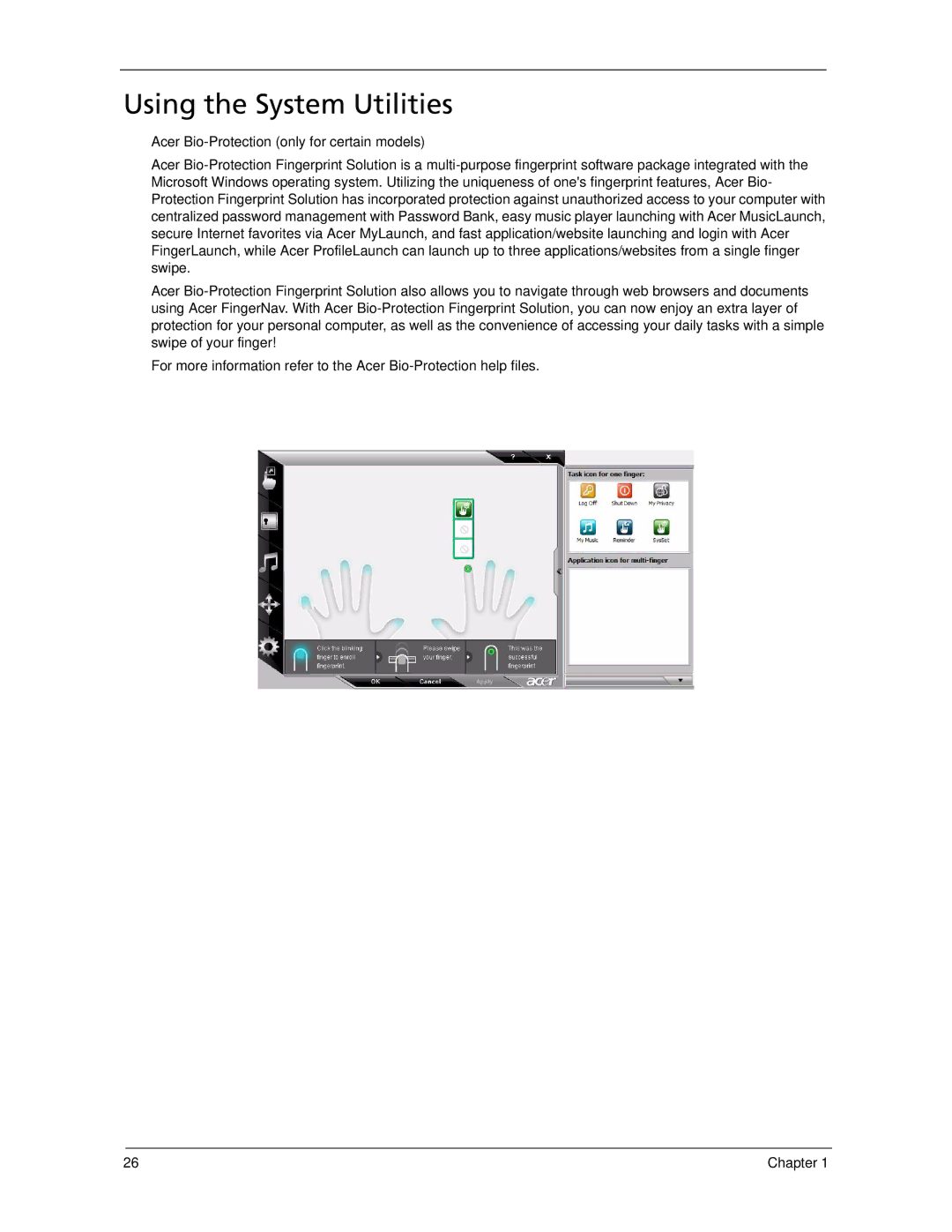 Acer 5530 manual Using the System Utilities 