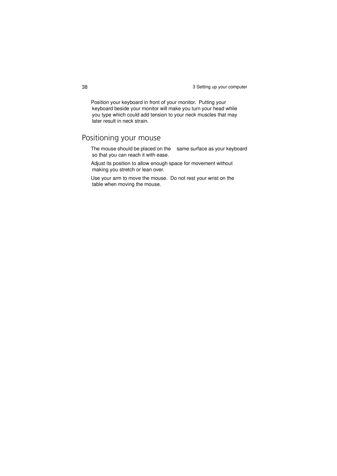 Acer 5600 series manual Positioning your mouse 