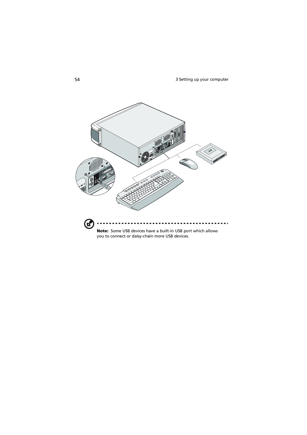 Acer 5600 series manual Setting up your computer 