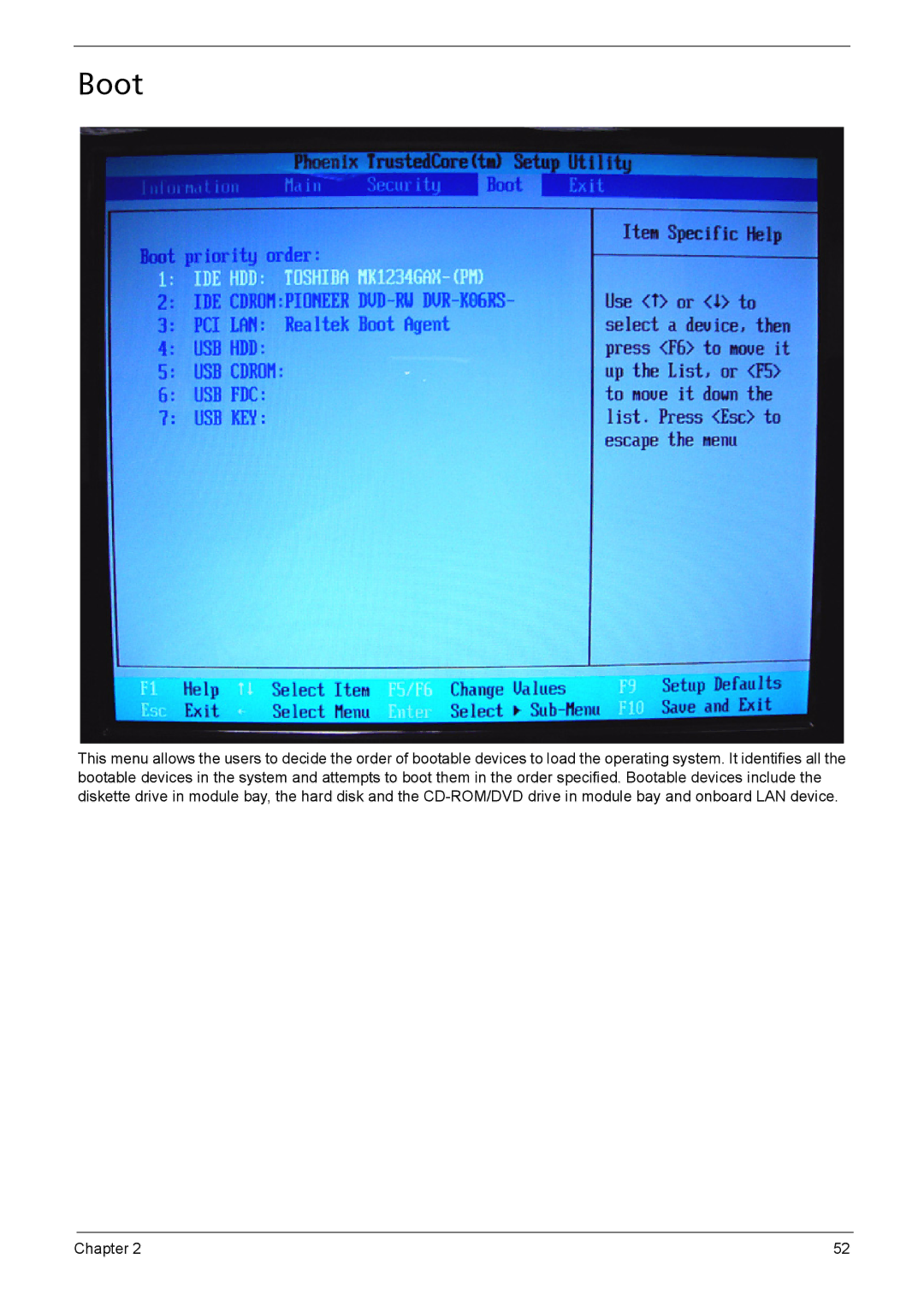 Acer 5110, 5620, 5610 manual Boot 