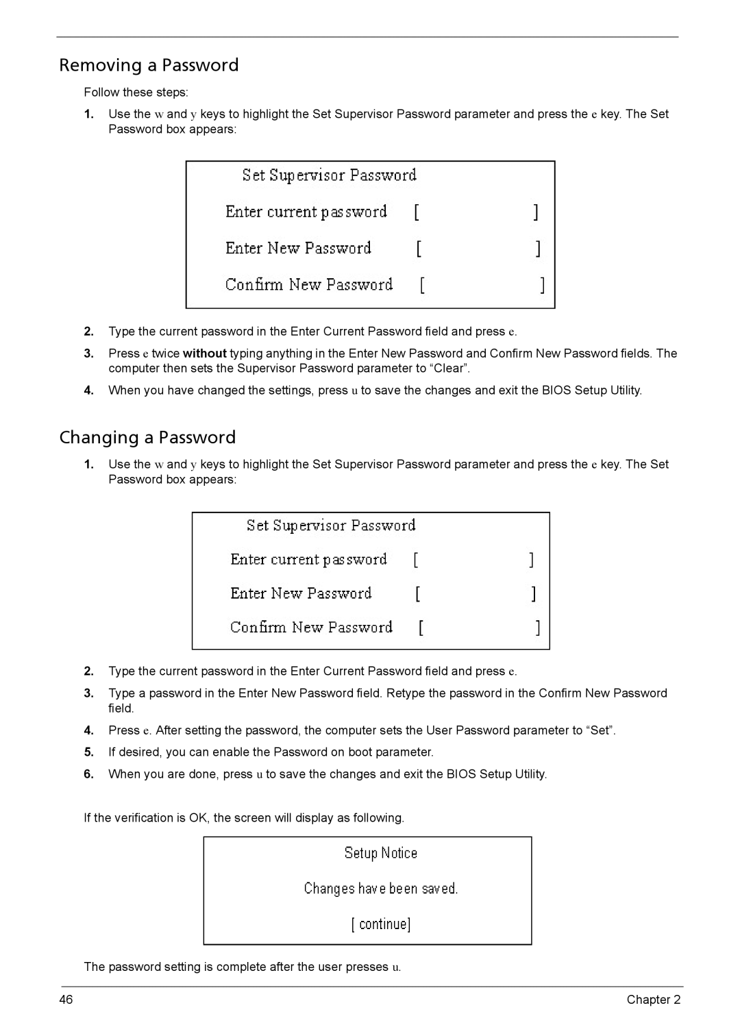 Acer 5630Z SERIES, 5230 manual Removing a Password 