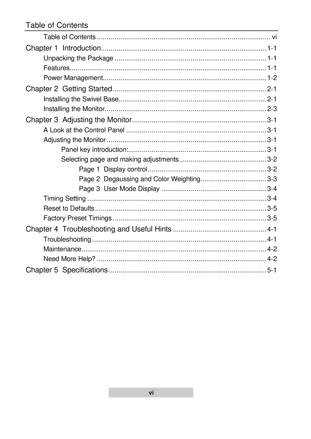 Acer 56c user manual Table of Contents 