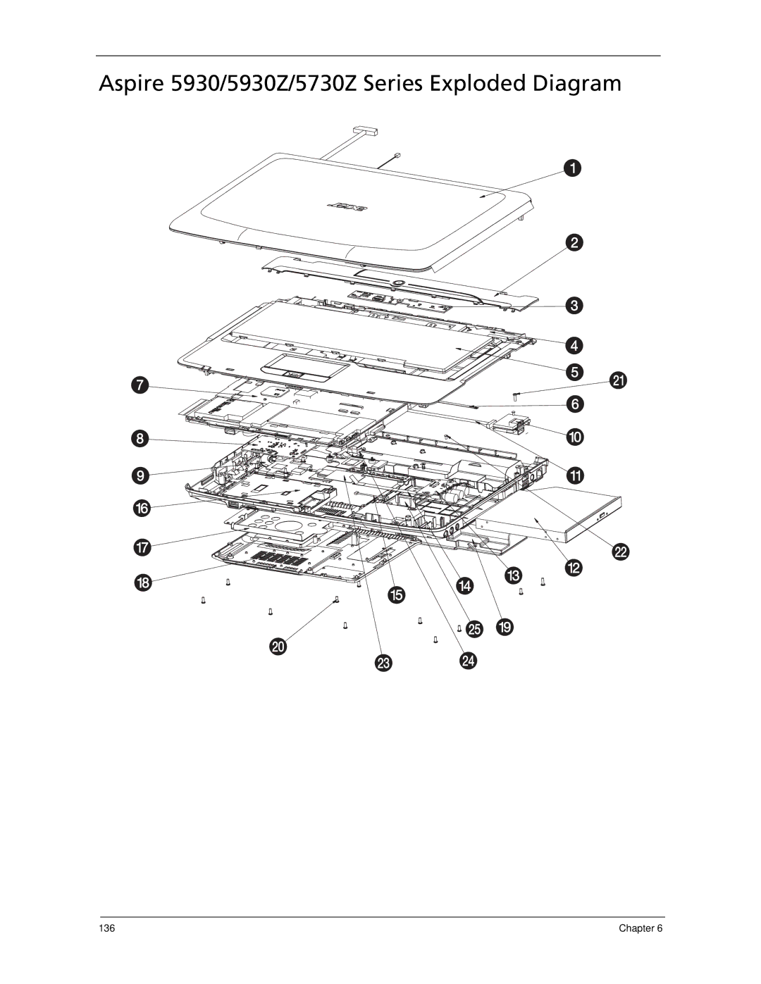 Acer manual Aspire 5930/5930Z/5730Z Series Exploded Diagram 