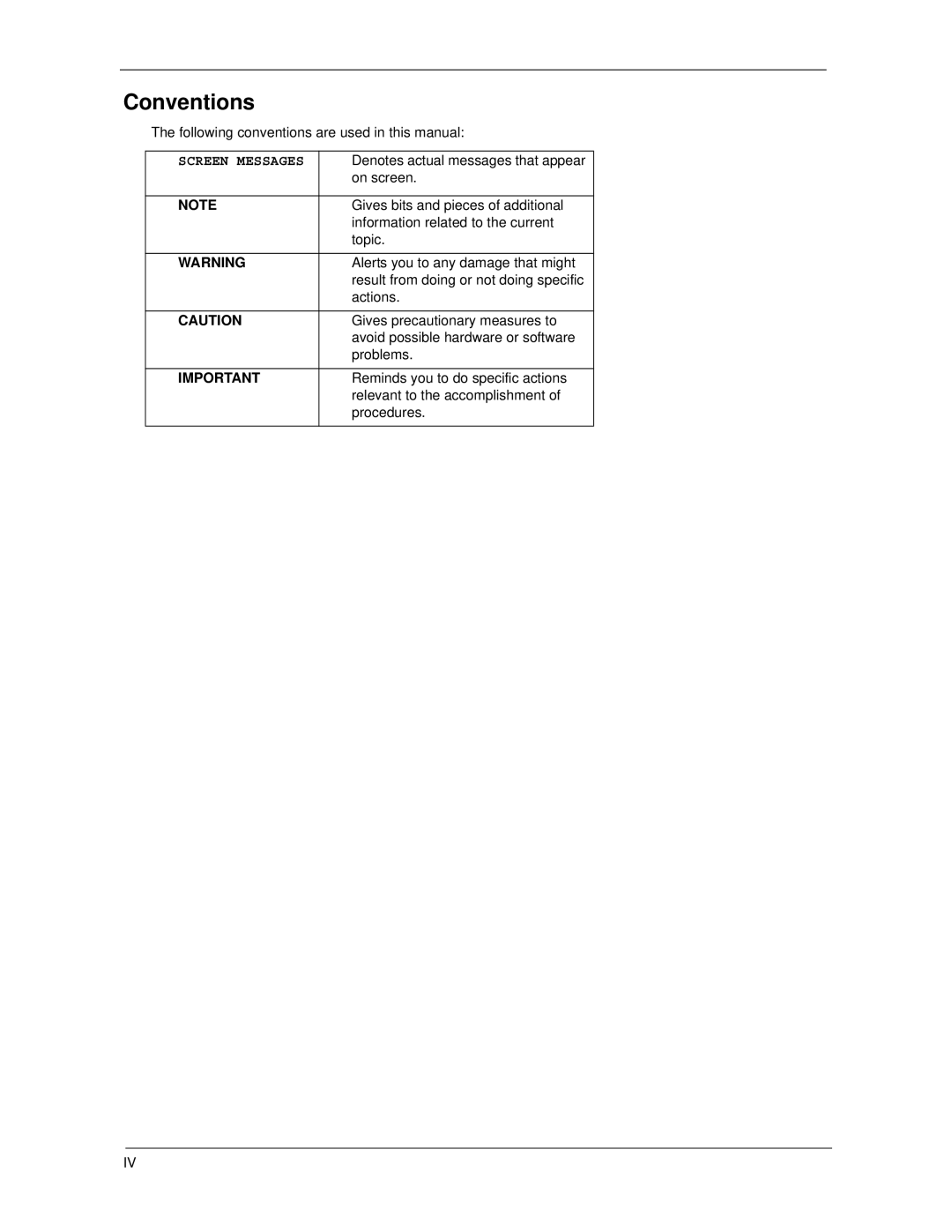 Acer 5730Z/5330 Following conventions are used in this manual, On screen, Gives bits and pieces of additional, Topic 