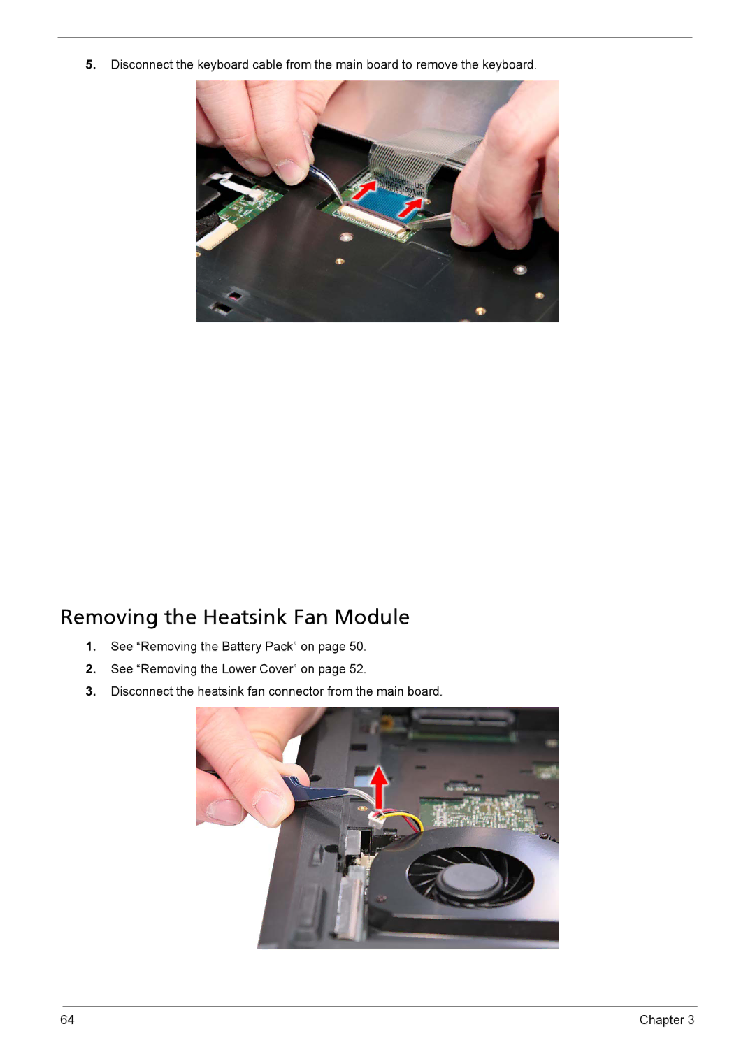 Acer 5735z manual Removing the Heatsink Fan Module 