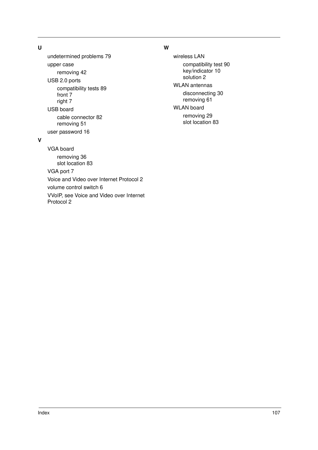 Acer 5910 manual Index 107 