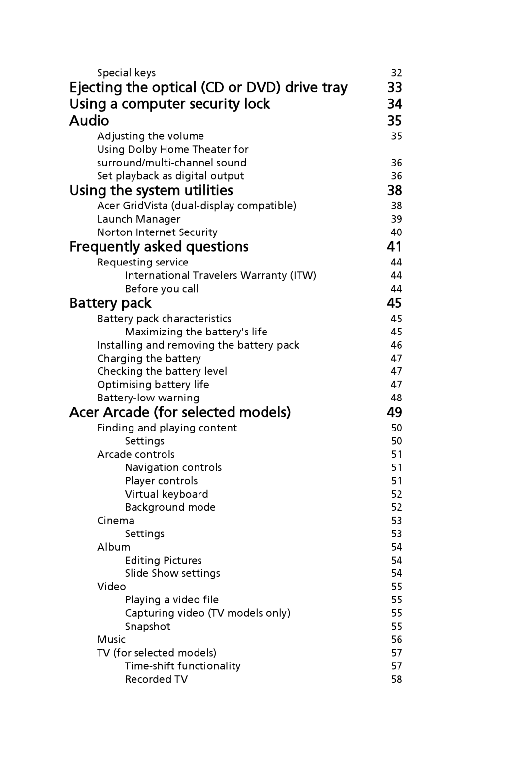 Acer 5920 Series manual Using the system utilities 