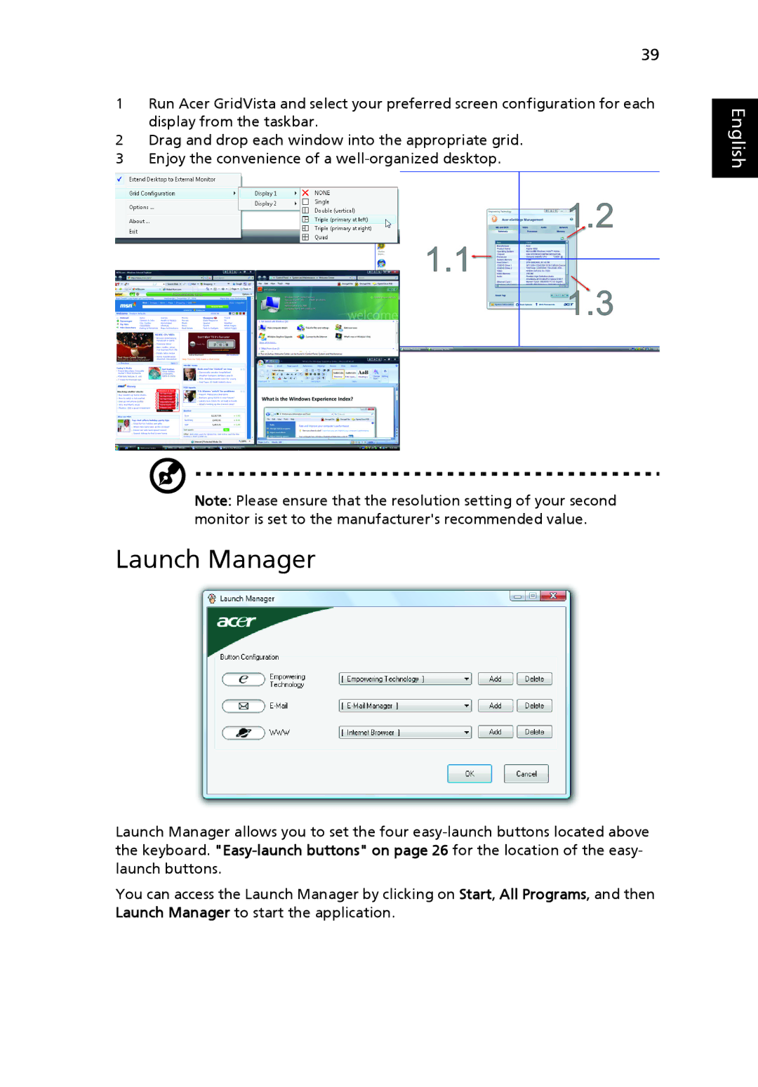 Acer 5920 Series manual Launch Manager 