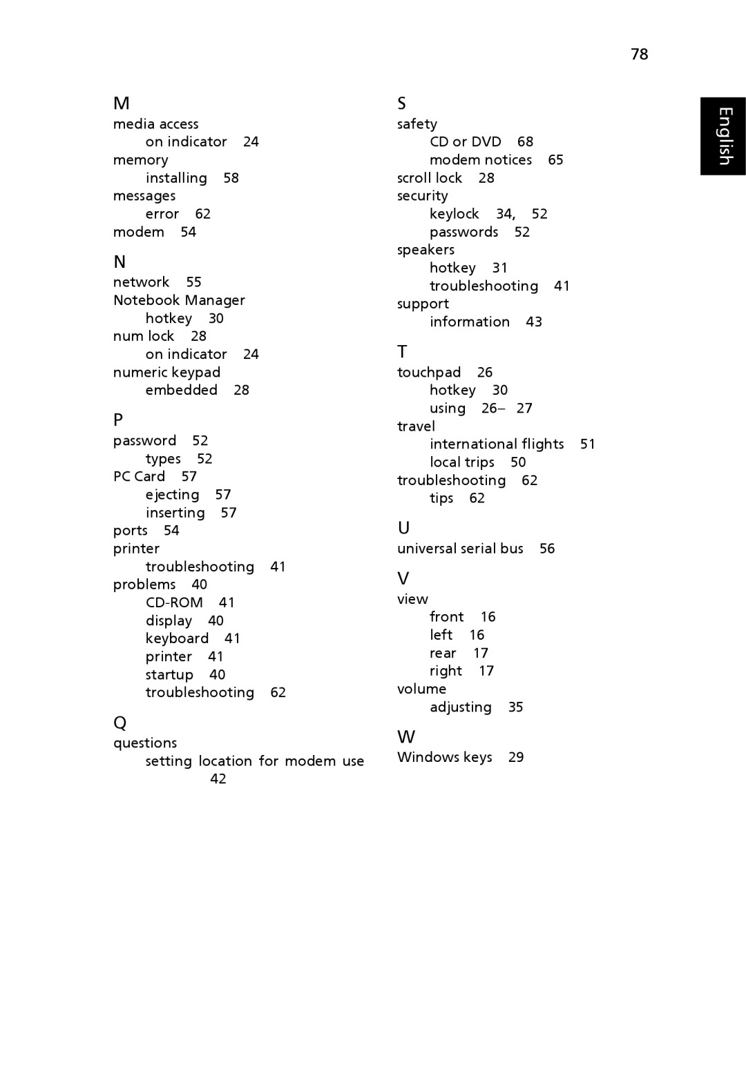 Acer 6231, 6292 manual English 