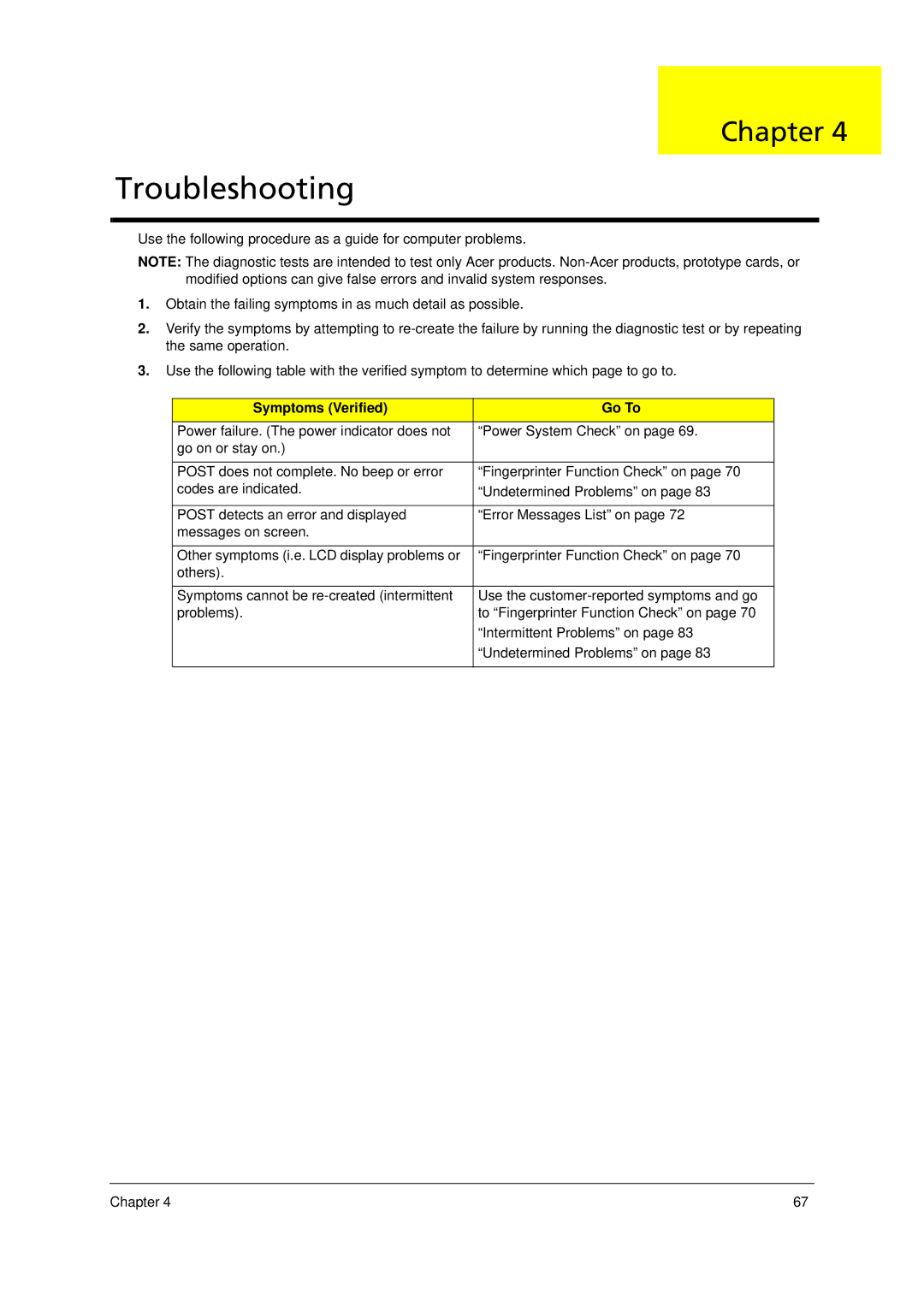 Acer 6293 manual Troubleshooting 