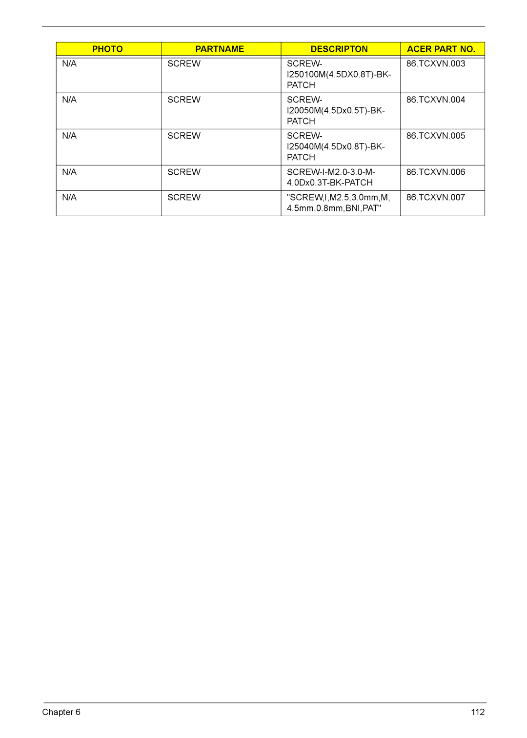 Acer 6410, 6460 manual I250100M4.5DX0.8T-BK 