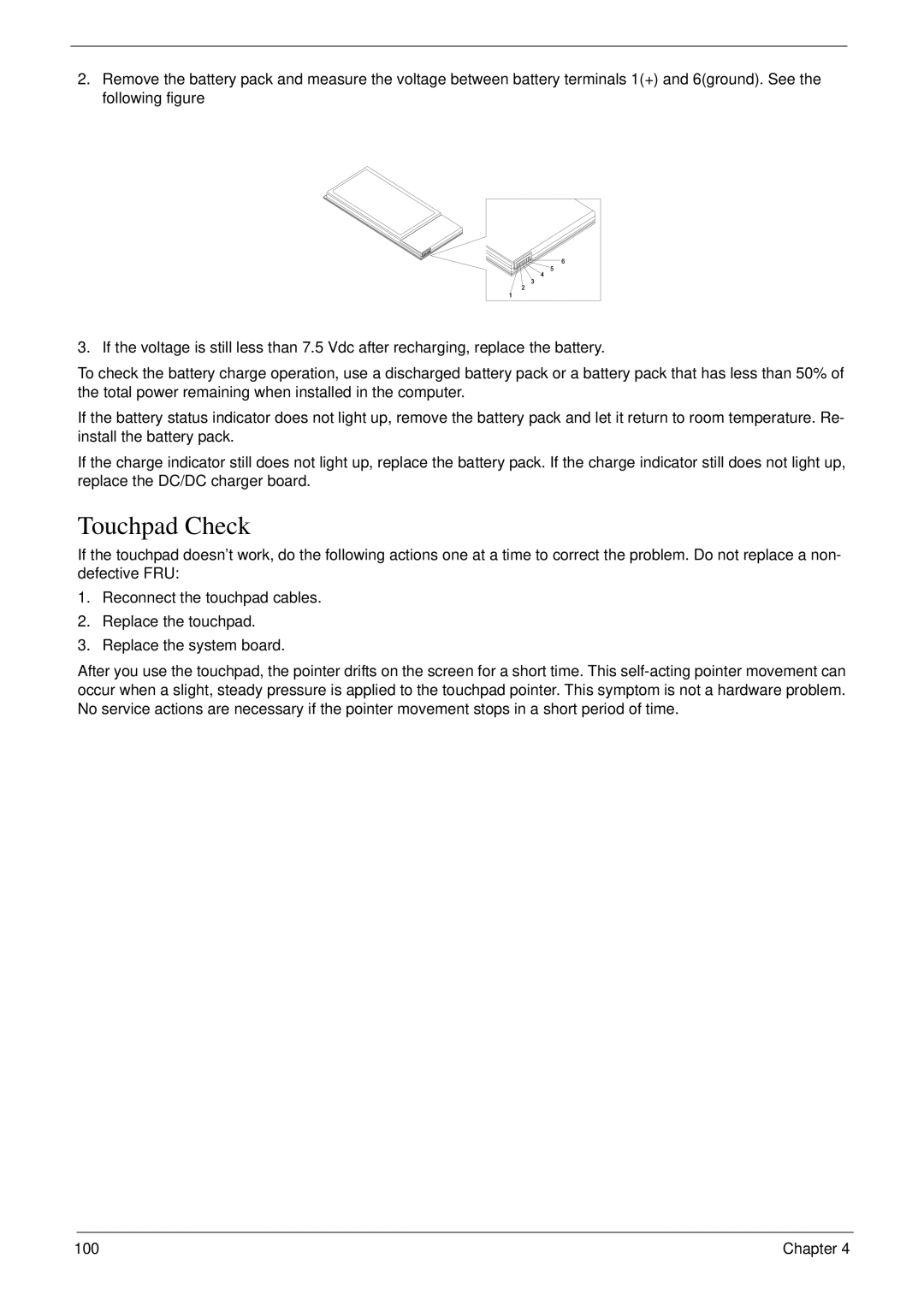 Acer 6492 manual Touchpad Check 