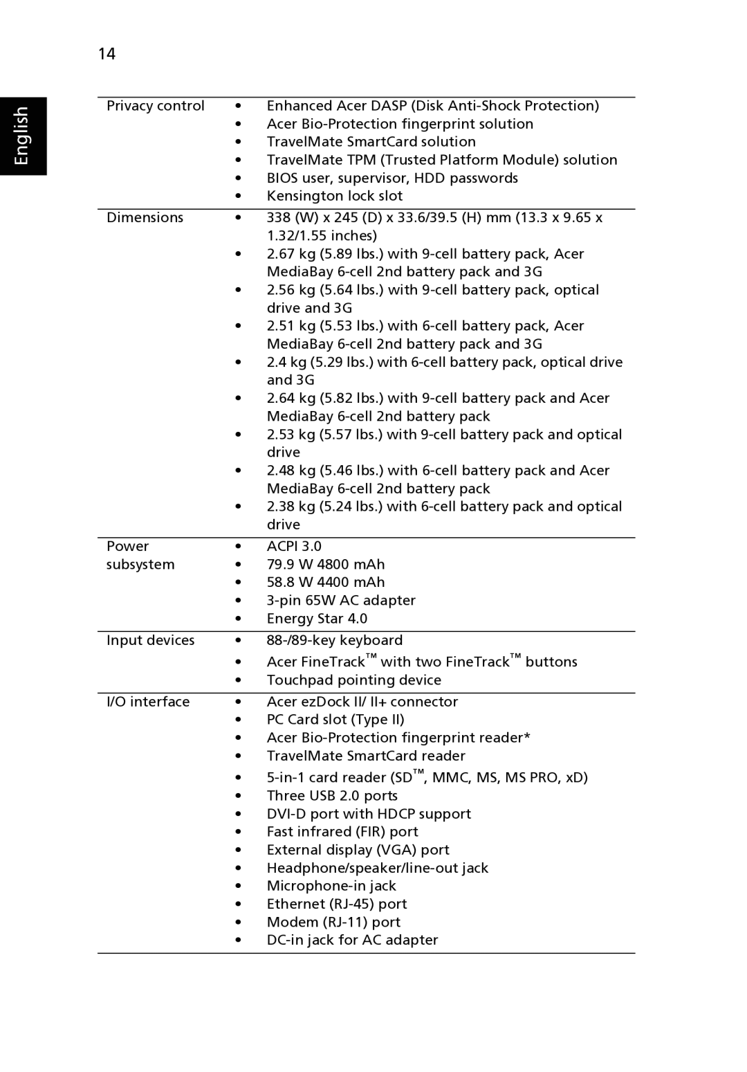 Acer 6493 Series manual English 