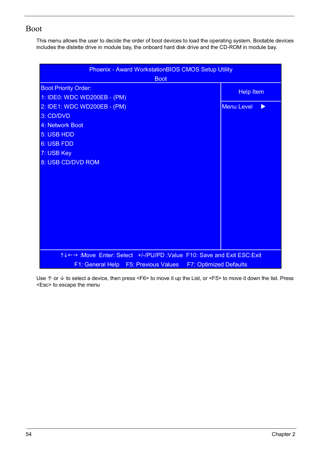 Acer 6592G manual Boot, Usb Cd/Dvd Rom 