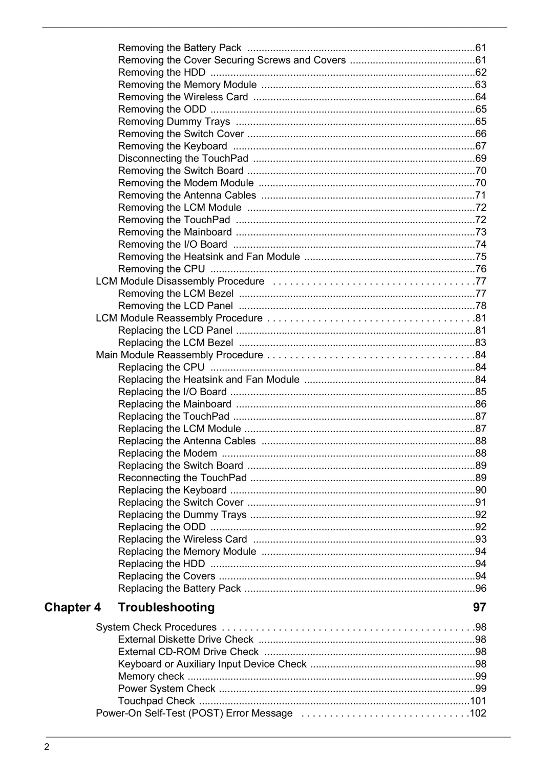 Acer 6592G manual Troubleshooting 