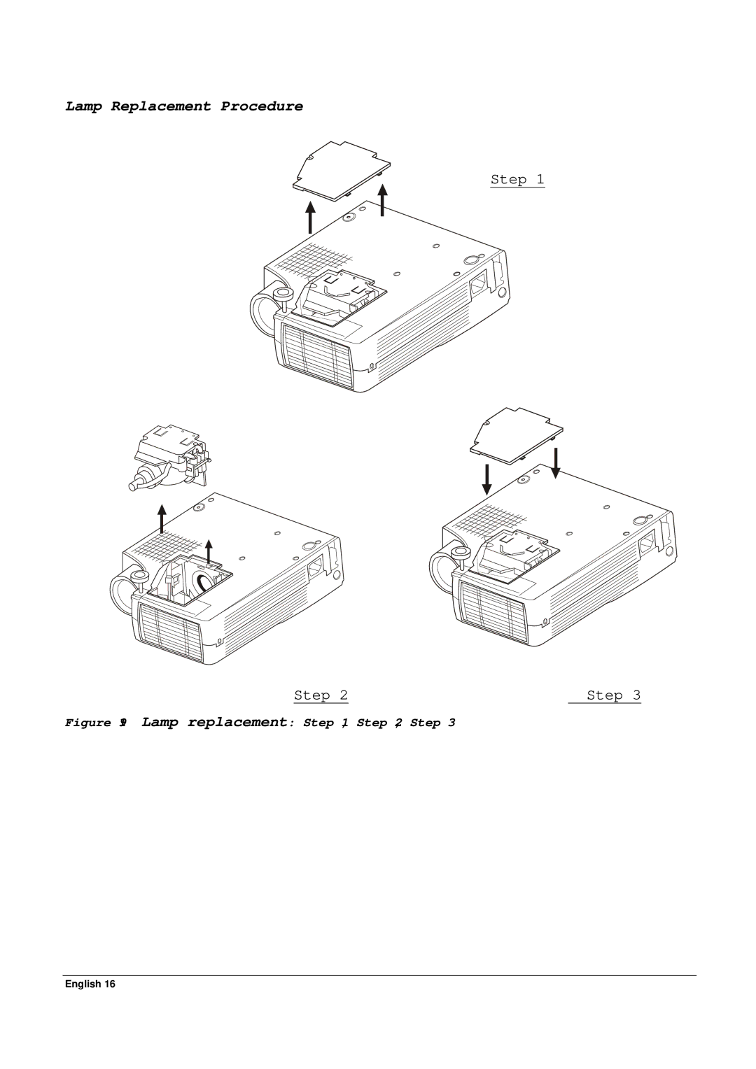 Acer 65PE specifications Lamp Replacement Procedure, Step 