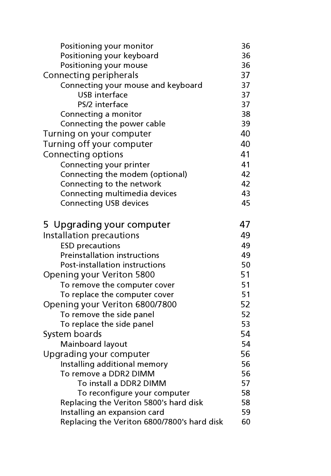 Acer 6800 manual Upgrading your computer, Connecting peripherals 