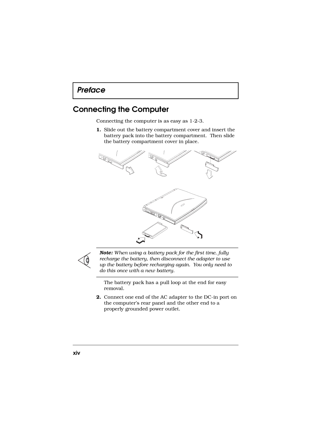 Acer 710 Series manual Connecting the Computer, Xiv 