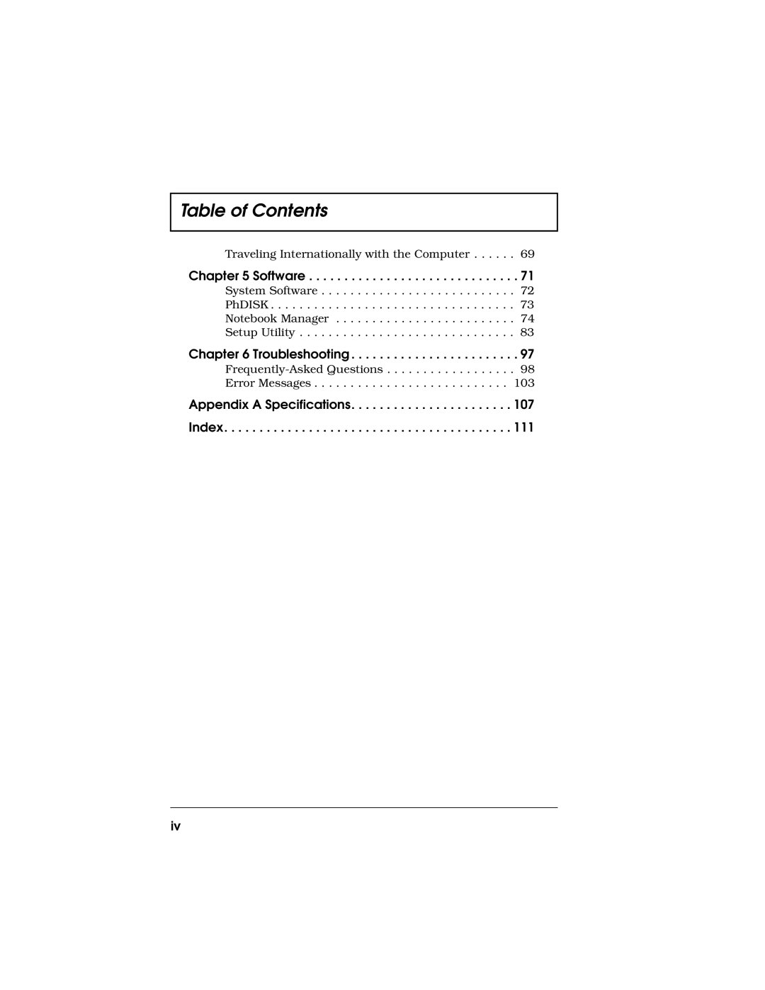 Acer 710 Series manual Software, Troubleshooting 