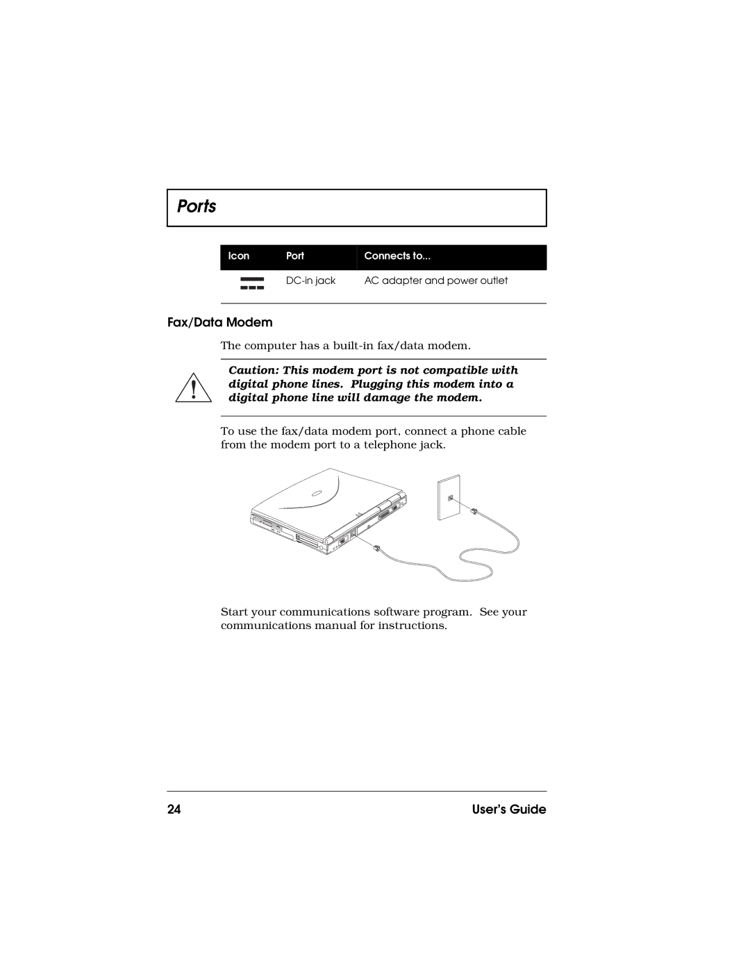 Acer 710 Series manual Fax/Data Modem 