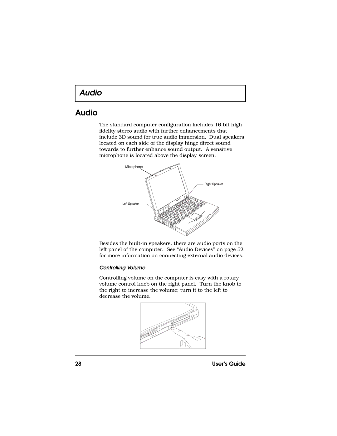 Acer 710 Series manual Audio, Controlling Volume 