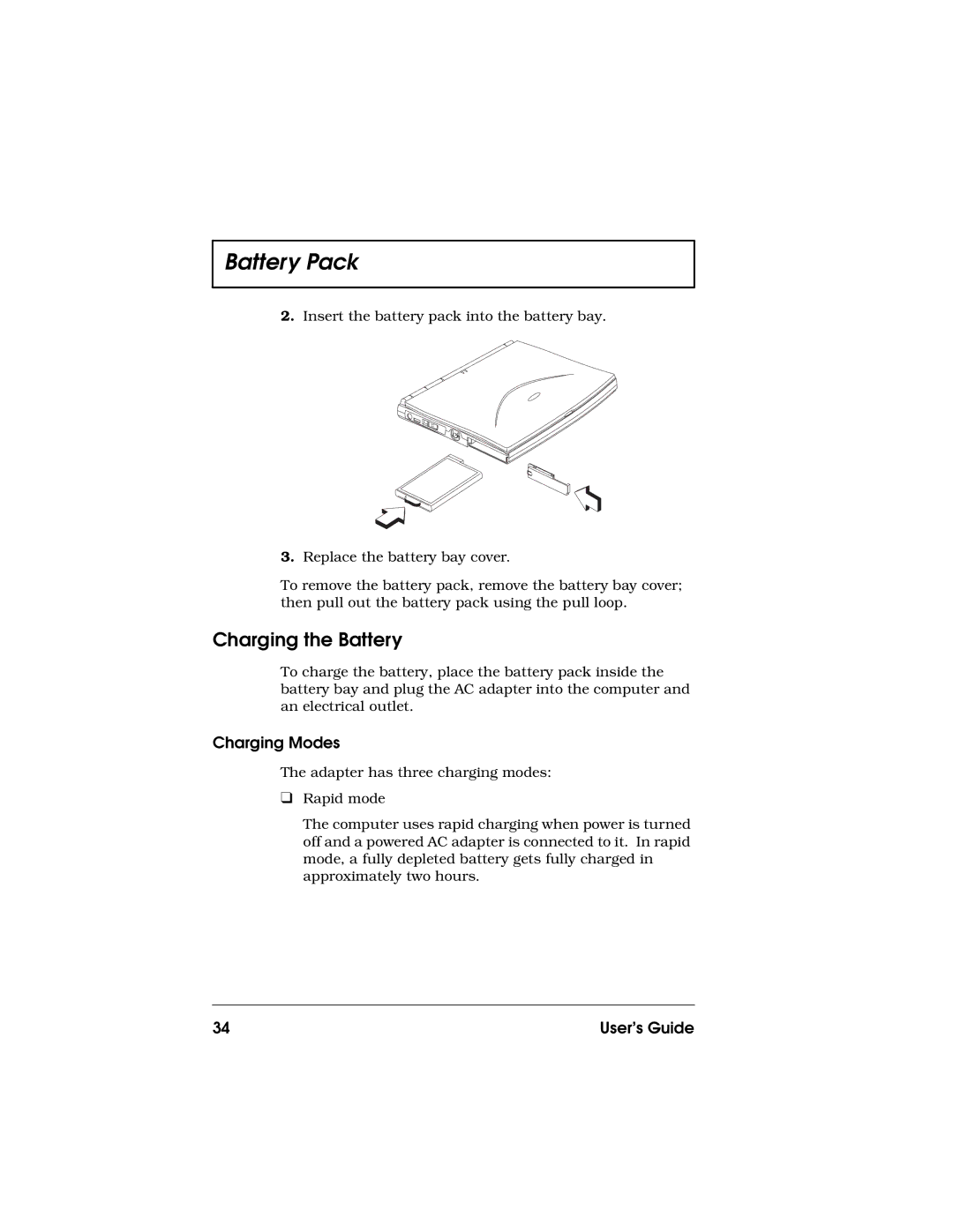 Acer 710 Series manual Charging the Battery, Charging Modes 