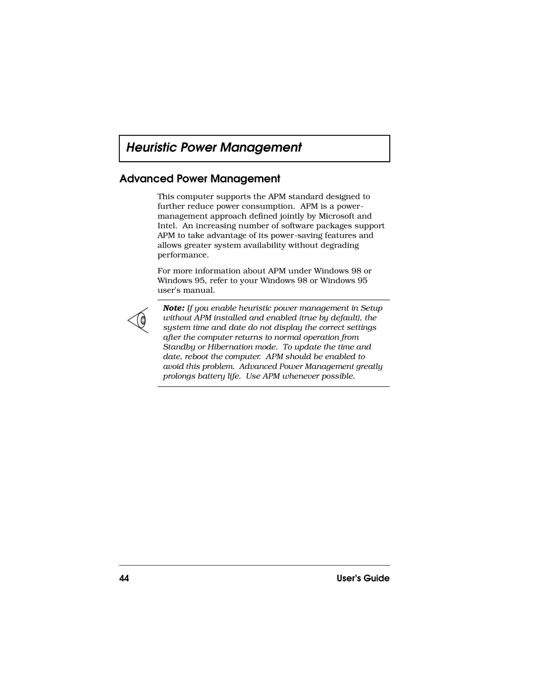 Acer 710 Series manual Advanced Power Management 