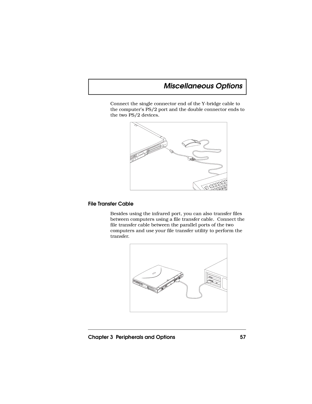 Acer 710 Series manual File Transfer Cable 