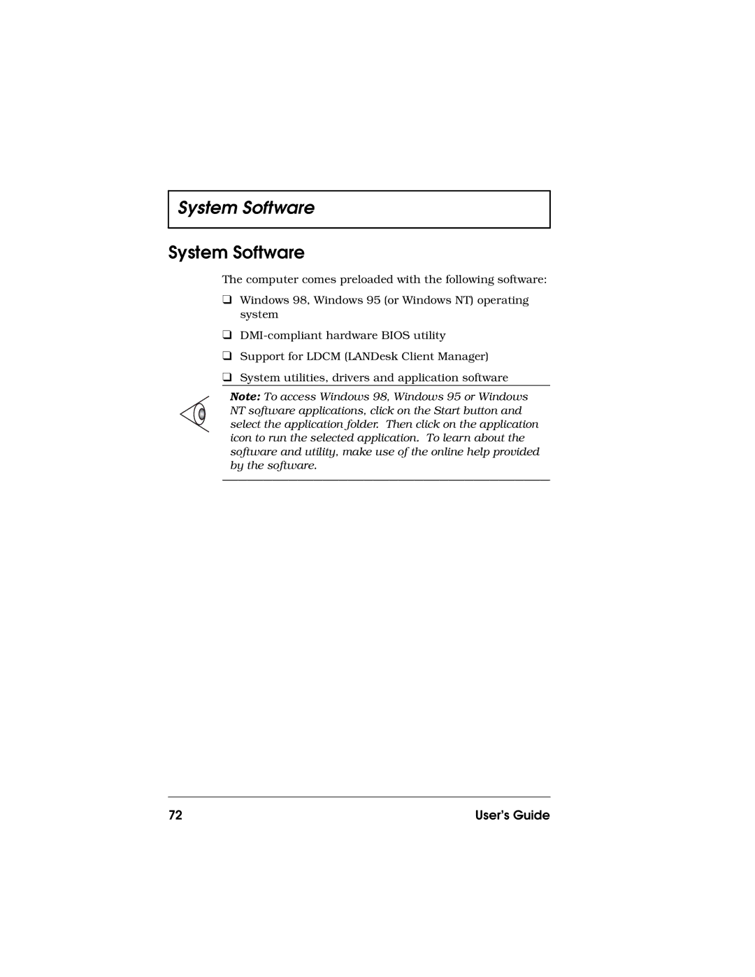 Acer 710 Series manual System Software 