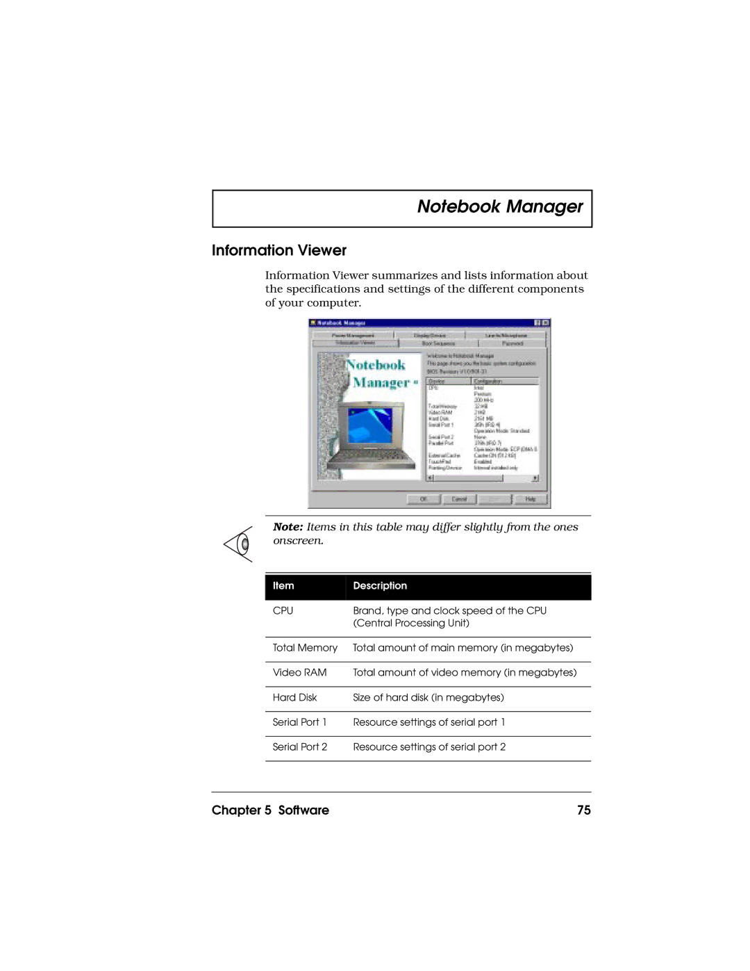 Acer 710 Series manual Information Viewer, Cpu 