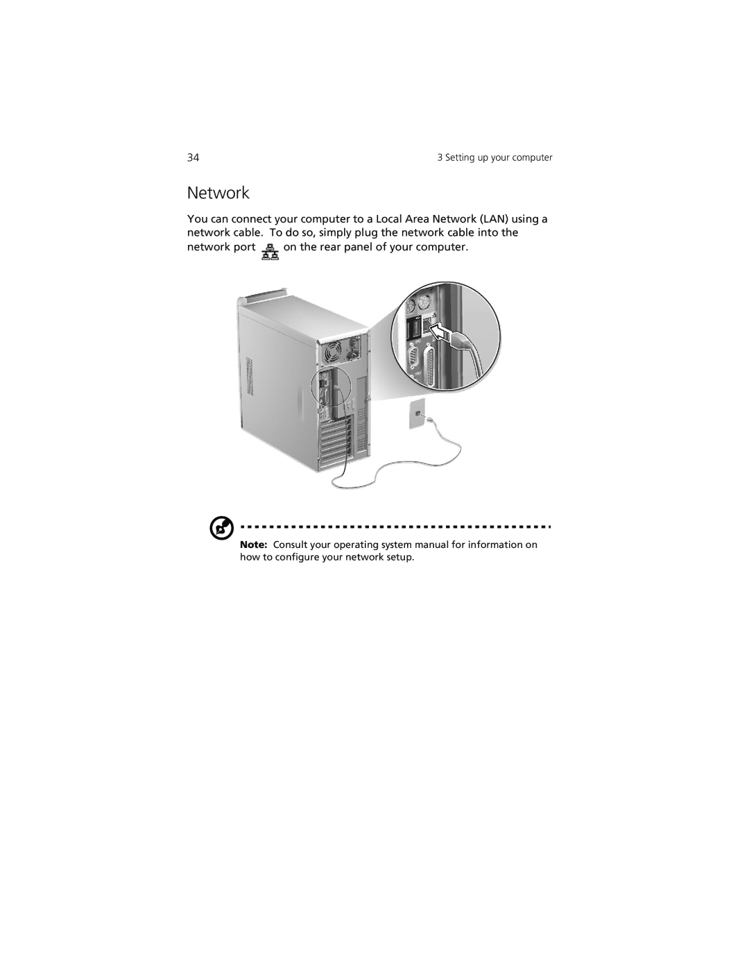 Acer 7200 manual Network 