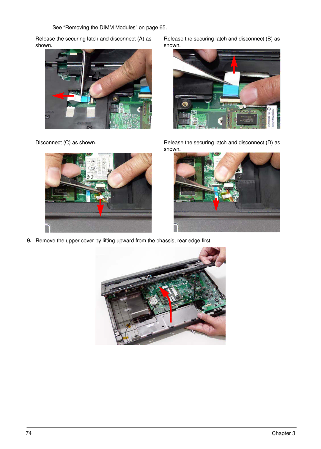 Acer 7230 manual Shown 