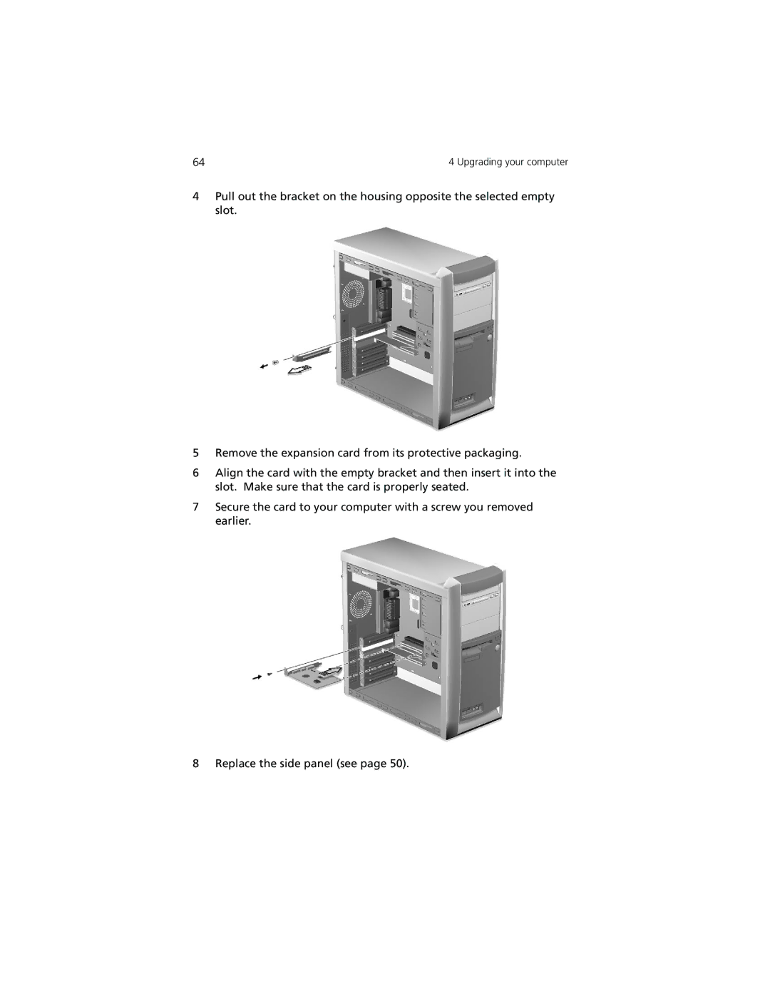 Acer 7500G manual Upgrading your computer 