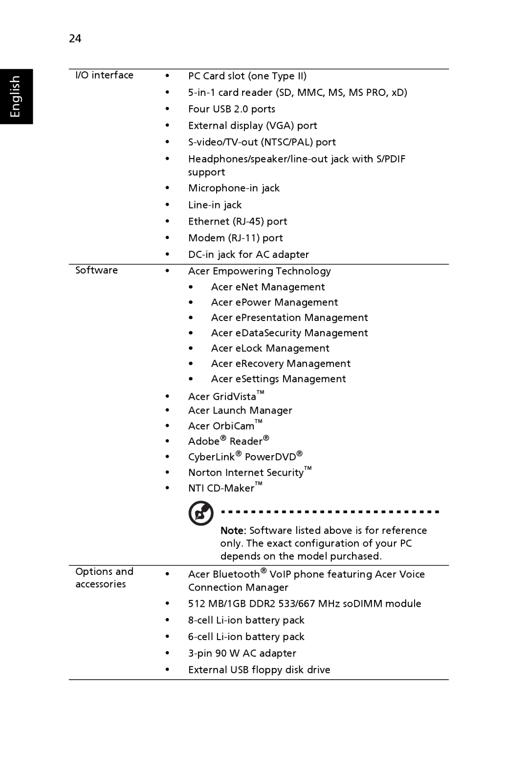 Acer 7510 manual English 