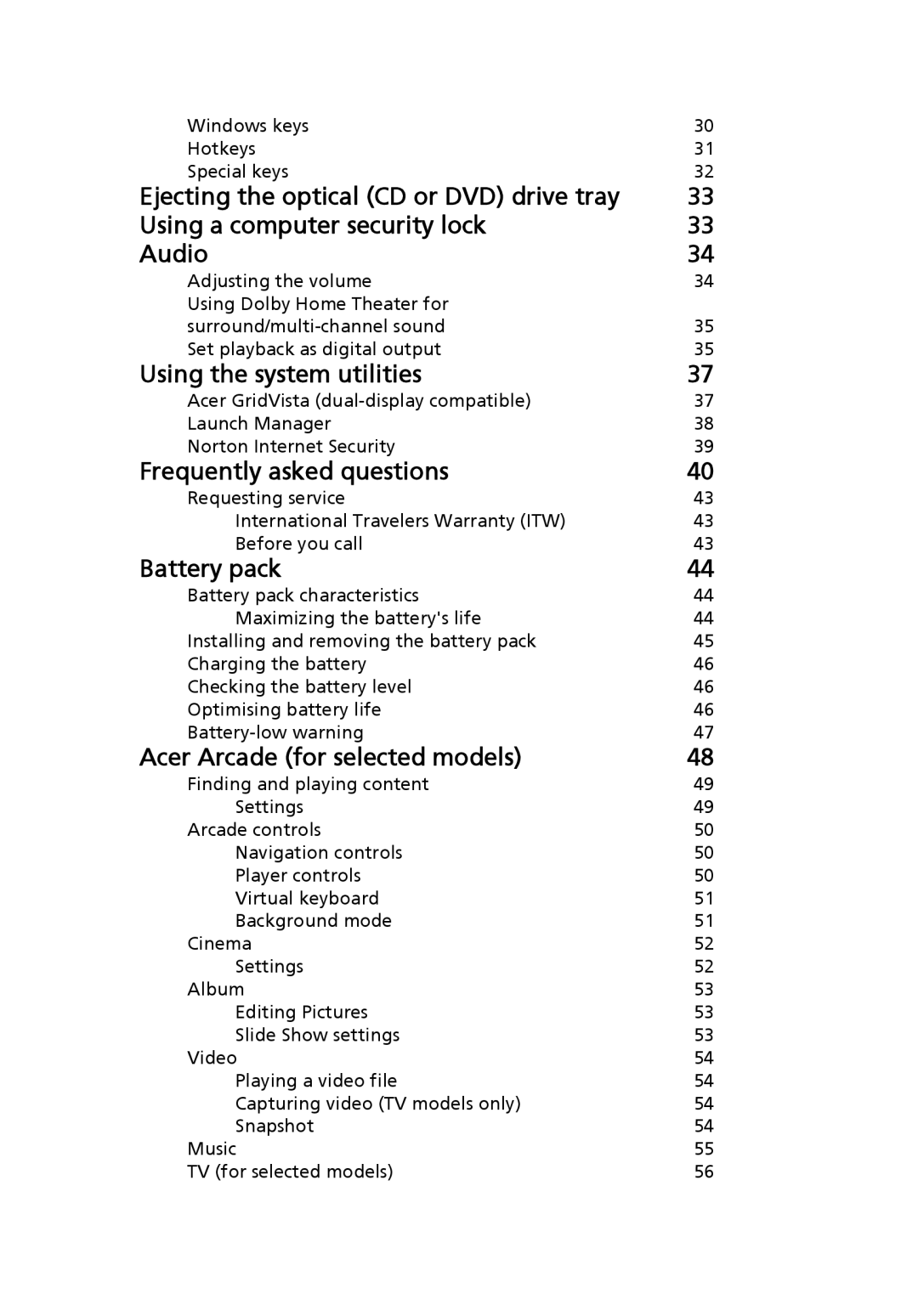 Acer 7520G, 7220 manual Using the system utilities 