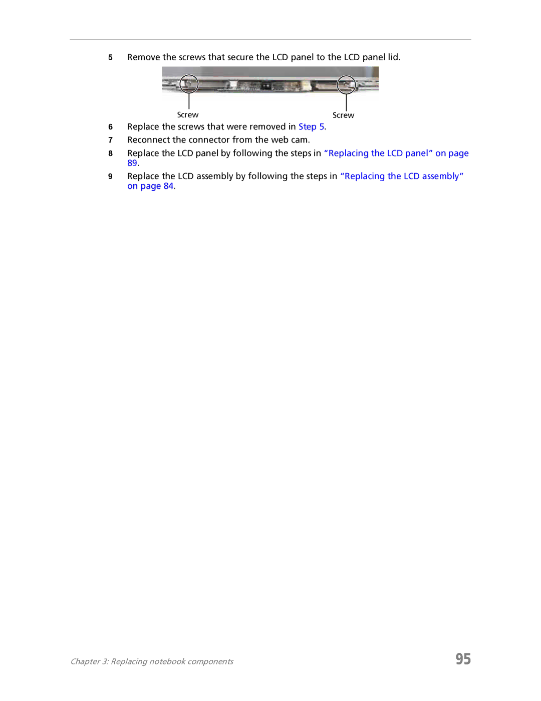 Acer 7730 manual Screw 