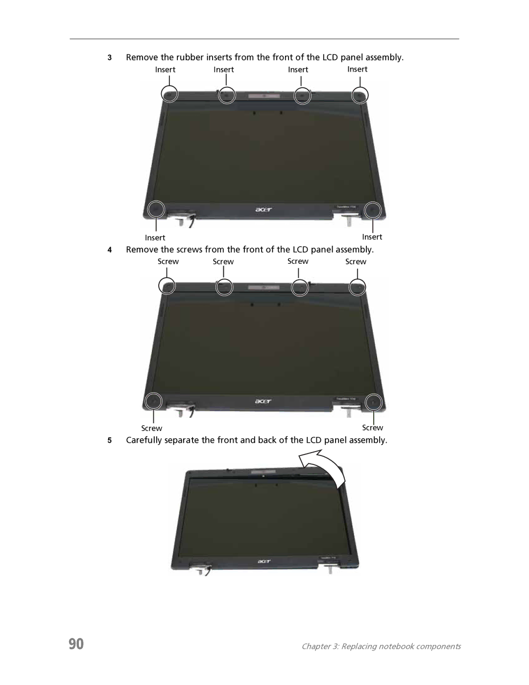 Acer 7730 manual Insert 