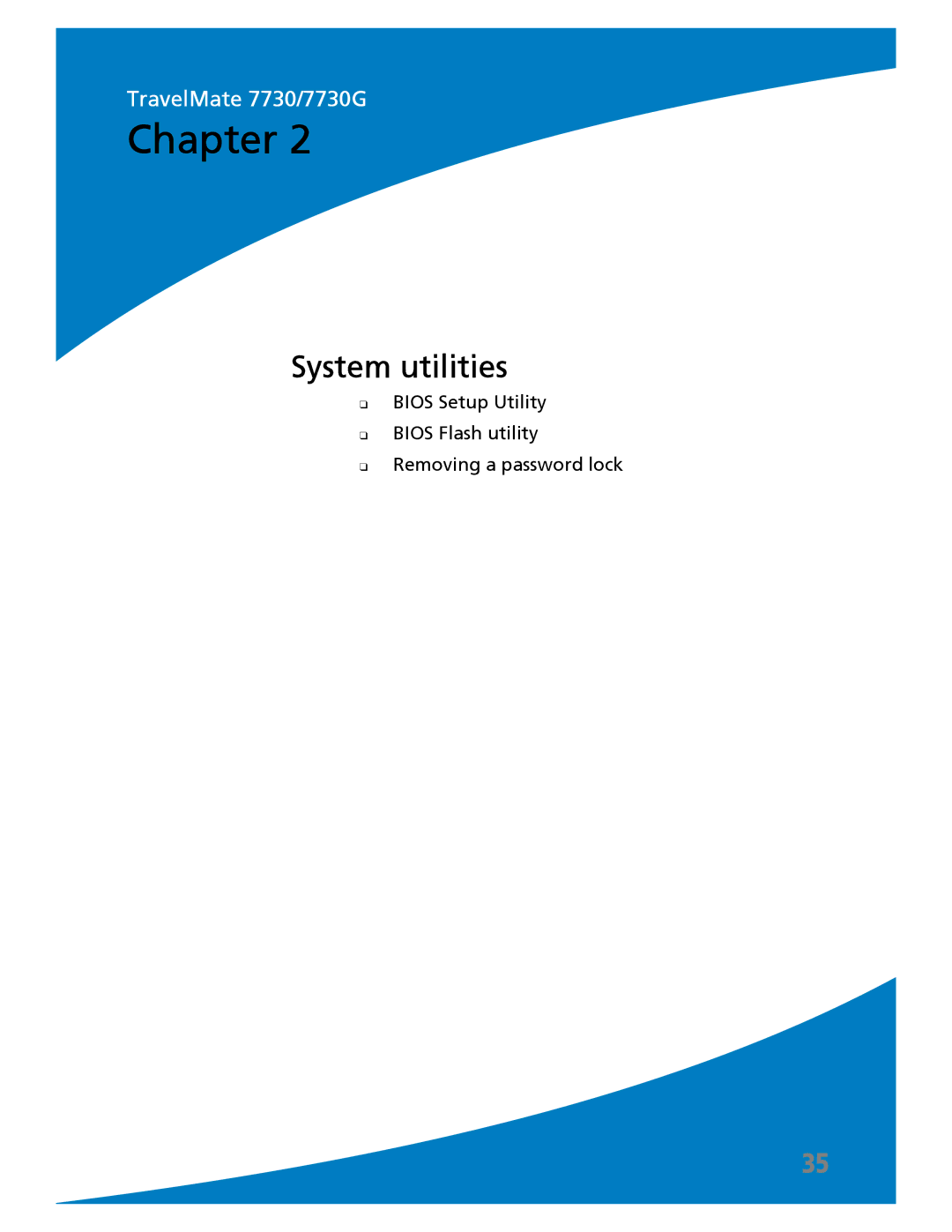 Acer 7730A manual System utilities 