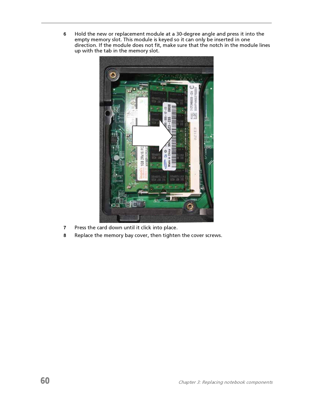 Acer 7730A manual Replacing notebook components 