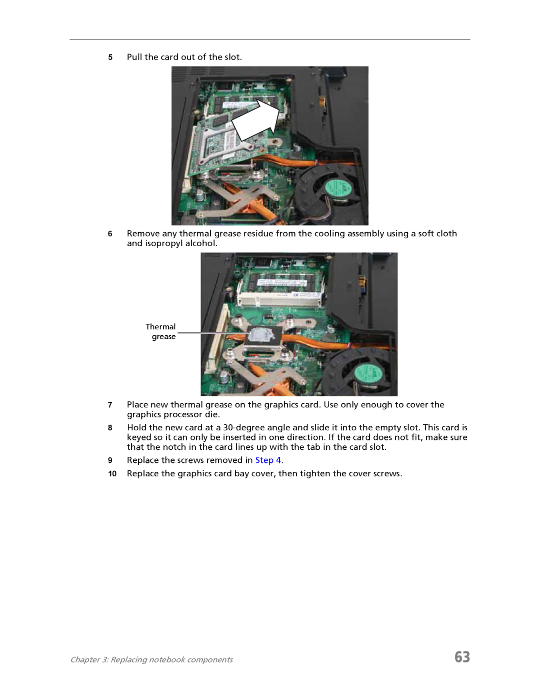 Acer 7730A manual Thermal grease 