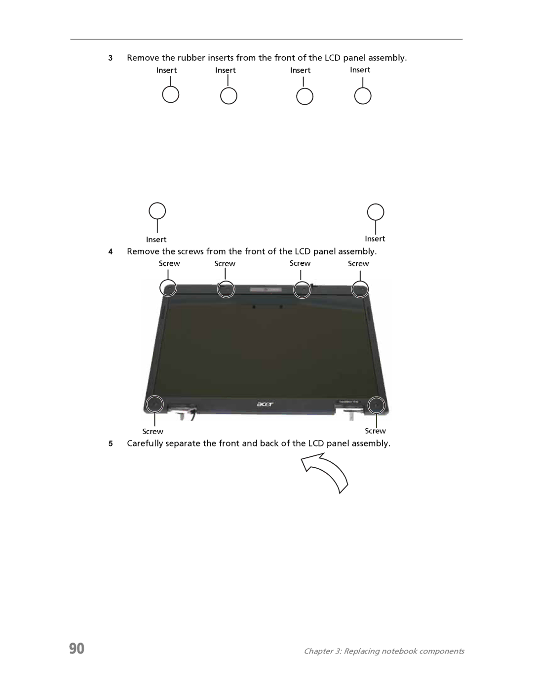 Acer 7730A manual Insert 