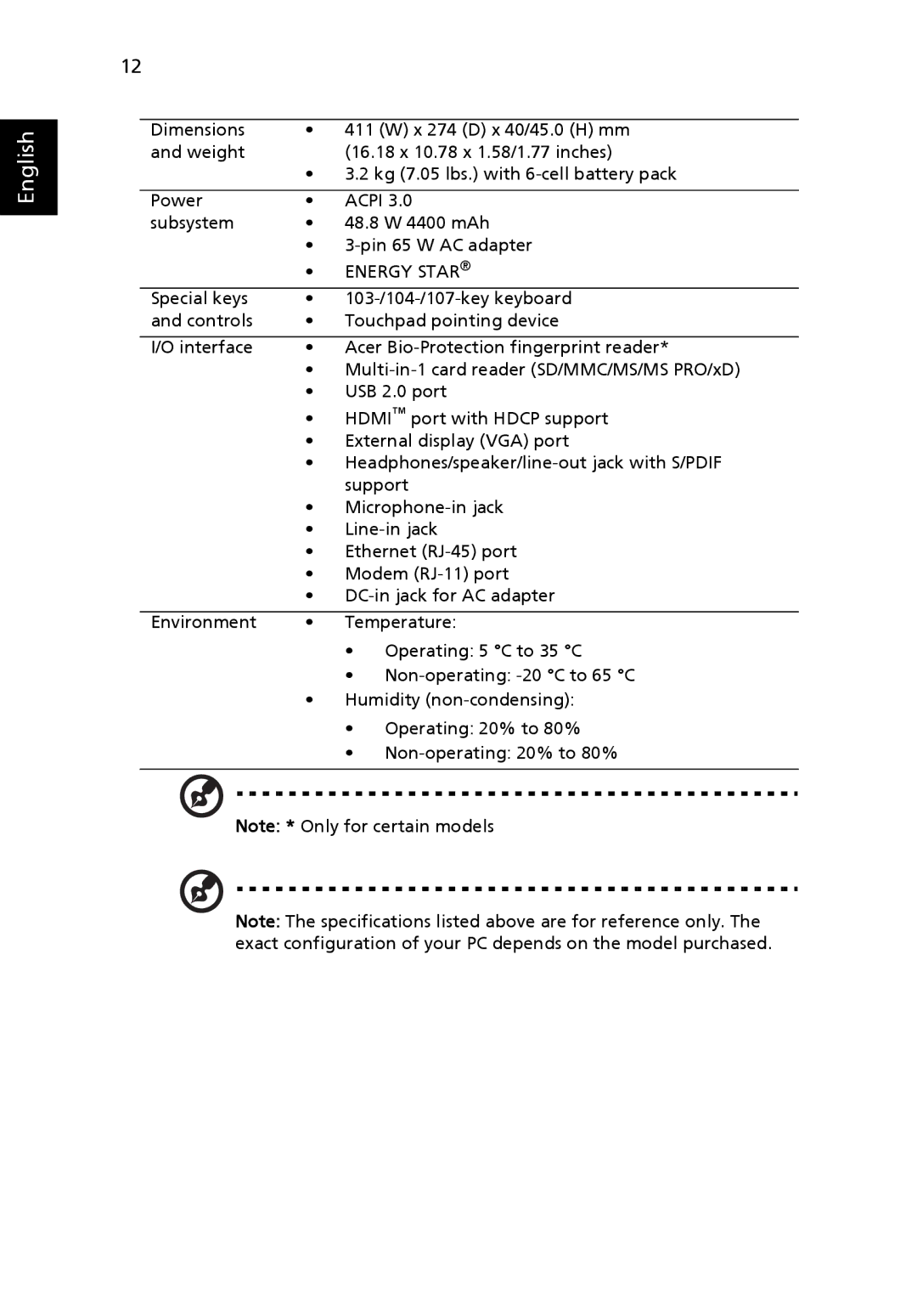 Acer 7736 Series, 7736Z Series manual Energy Star 