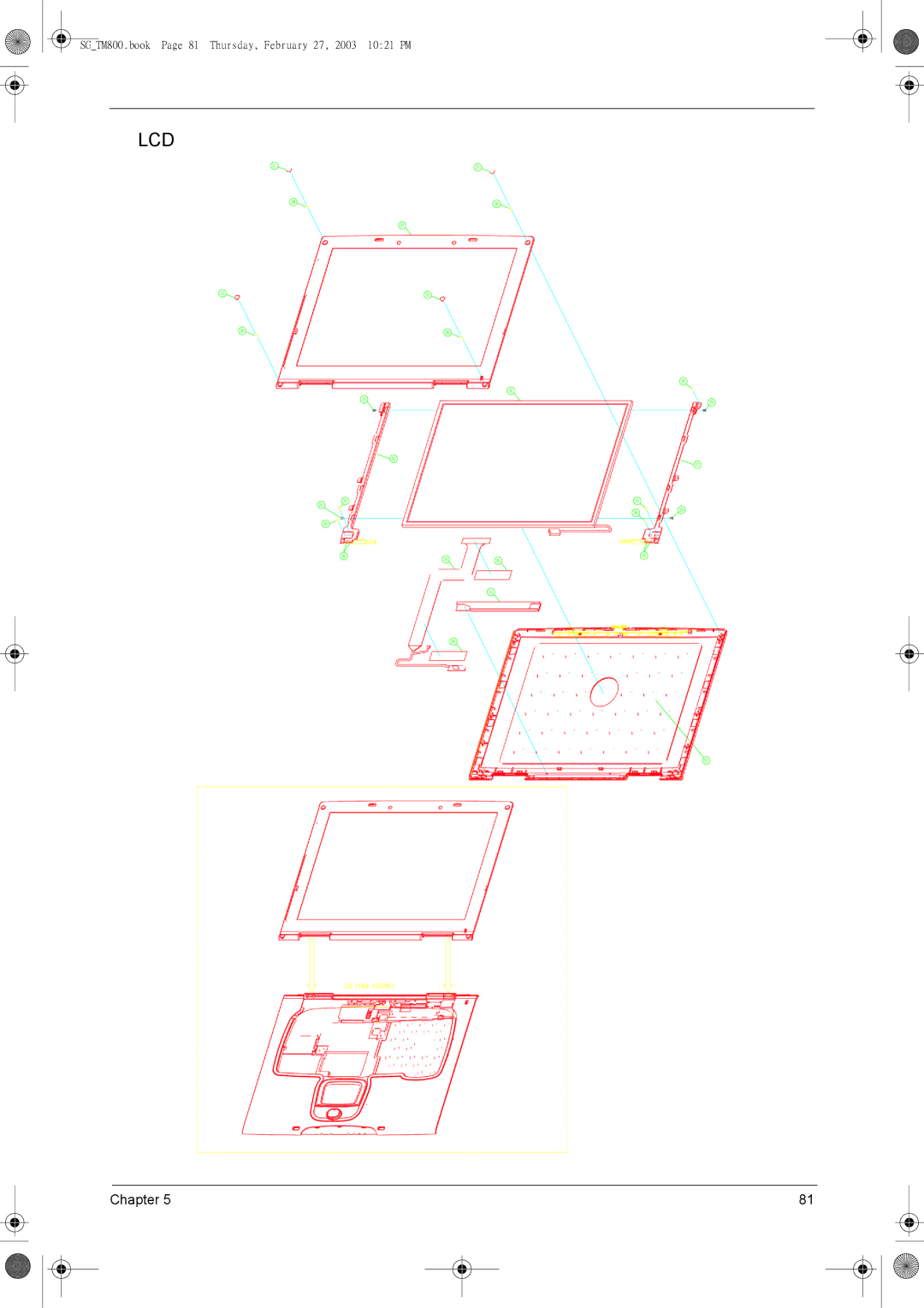 Acer 800 manual Lcd 