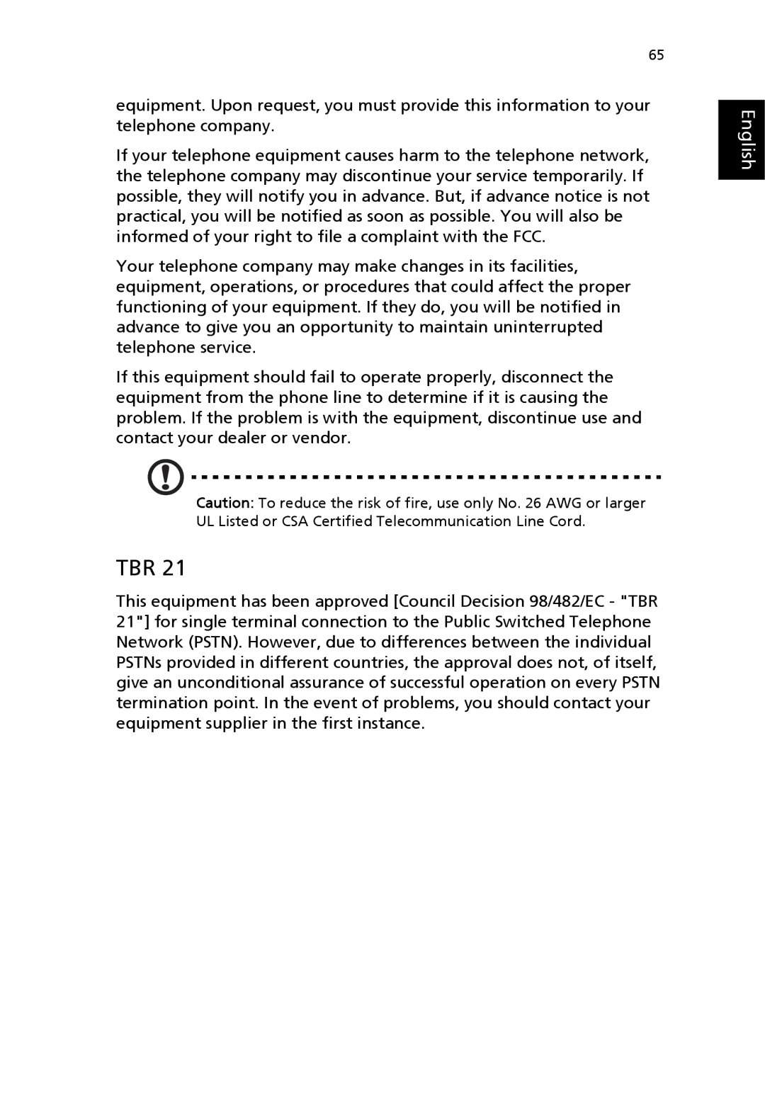 Acer 8100 Series manual Tbr 